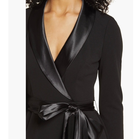 Eliza J  Formal Elegant Long Sleeve Tuxedo Gown Dress 
size 12 or 6 or 4 or 10 - Picture 9 of 12